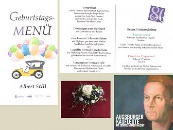 Das Geburtstags-Menü „Albertus Magnus“ hatte den Charakter eines grandiosen Gastmahls! (Foto: Prof. Hannes Brachat)
